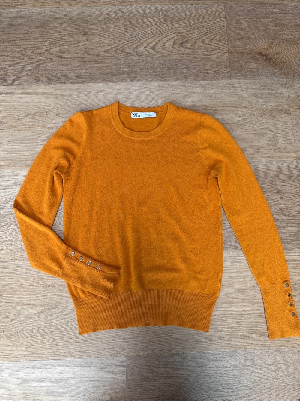 Zara Long-Sleeve knit stretch Crewneck